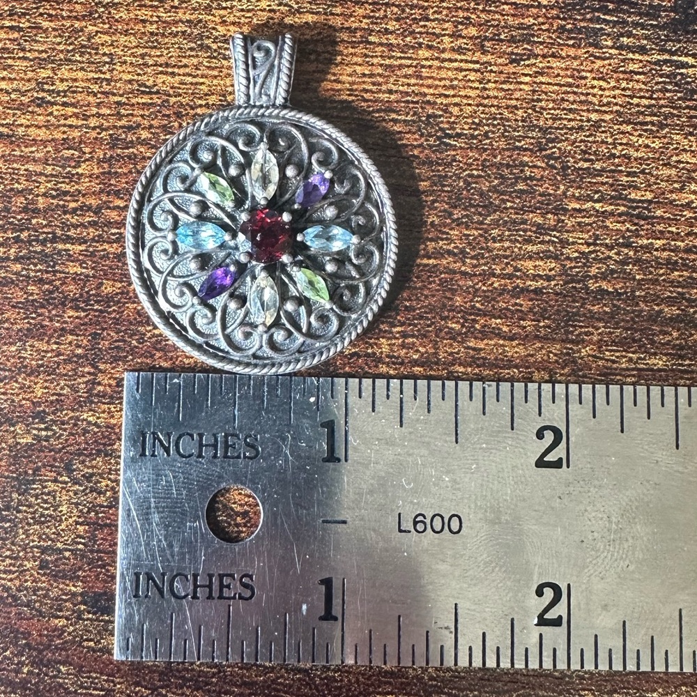 Ross-Simons Round Multi-Gemstone Sterling Silver … - image 2